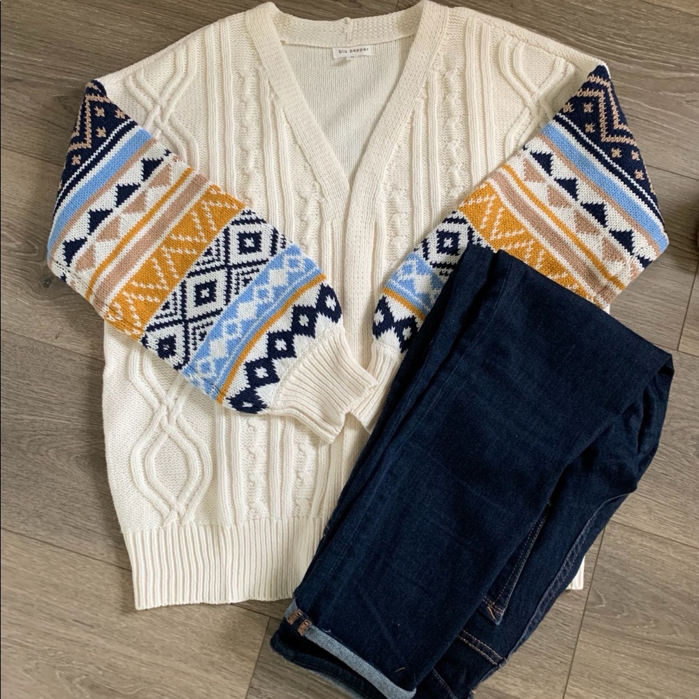 Cable knit sweater